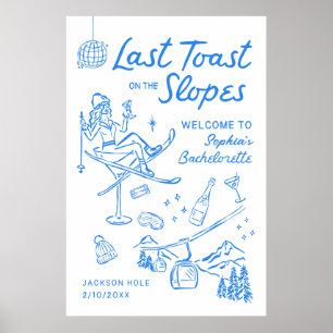 Ski vrijgezellenfeest Aprés Ski welkomstposter Poster