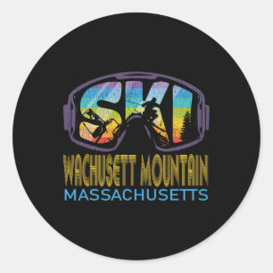 Ski Wachusett Mountain Massachusetts Ski Vakantie Ronde Sticker