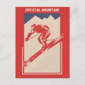 Ski Washington Resort Crystal Mountain Briefkaart (Voorkant)