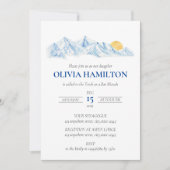 Ski Waterverf Berglandschap Bar Bat Mizvah (Voorkant)