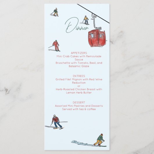 ski-waterverf menu (Voorkant)