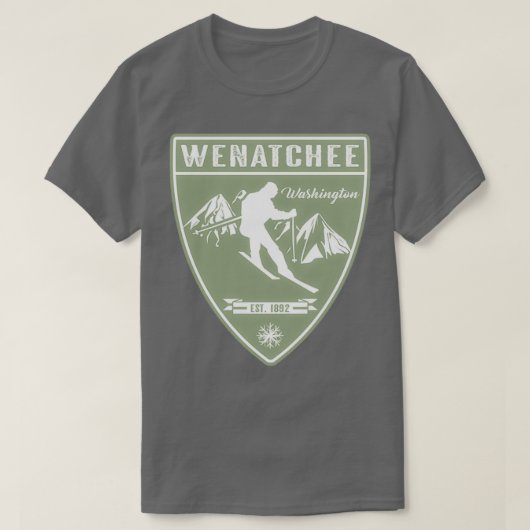 Ski Wenatchee Washington T-shirt (Design voorkant)