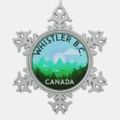 Ski Whistler British Columbia Canada Skiing Tin Sneeuwvlok Ornament (Voorkant)