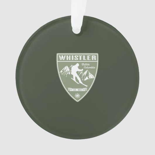 Ski Whistler British Columbia Ornament (voorkant)