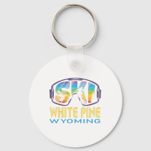 Ski White Pine Wyoming Skivakantie Sleutelhanger