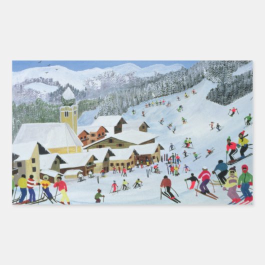 Ski Whizzz. 1991 Rechthoekige Sticker (Voorkant)