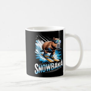 Ski wintersport skiër grappige skicapybara koffiemok