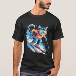 Ski wintersport skiër grappige skicat t-shirt