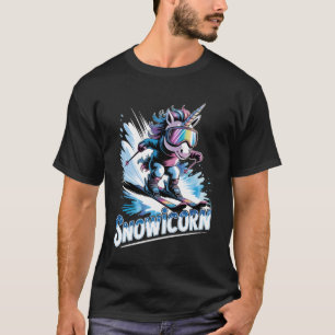 Ski Wintersport Skilopen Grappige Skiloper Eenhoor T-shirt