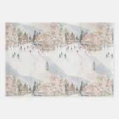 Ski Wrapping Paper Flat Sheet Set of 3 (Voorkant)