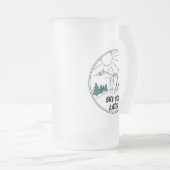 Ski you Later Funny Ski Pun Matglas Bierpul (Voorkant rechts)