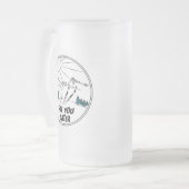 Ski you Later Funny Ski Pun Matglas Bierpul (Voorkant links)