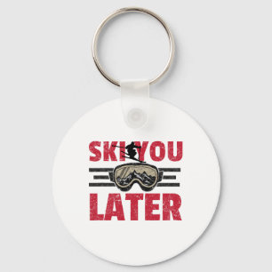 Ski You Later Grappige Skiloper Koele Snowboarder Sleutelhanger