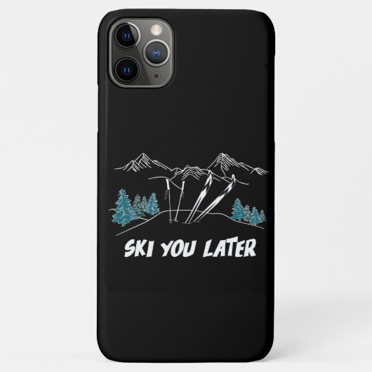 Ski you Later Mountains Winter Sports Case-Mate iPhone Case (Achterkant)