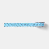 Skiapparatuur Patroon Blauw Lint (Voorkant)