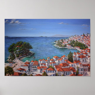 Skiathos Harbor 1 (licht) Poster