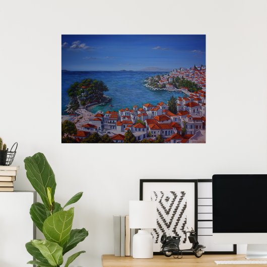 Skiathos Harbour 2 Poster (Thuiskantoor)