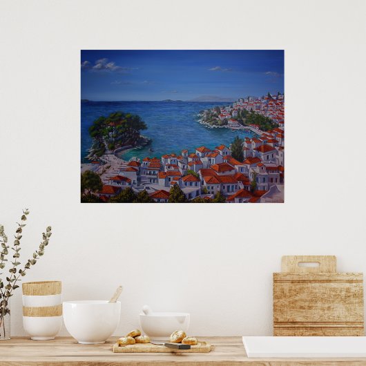 Skiathos Harbour 2 Poster (Keuken)