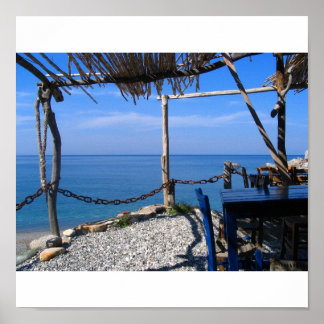 Skiathos Kastro taverna Poster