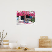 skiathos stad bougainvillea 1196 poster (Keuken)