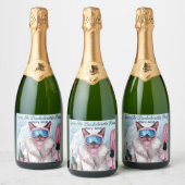 Skibachelorette Party Bruid op de Helling Sparkling Wijnetiket (Flessen)