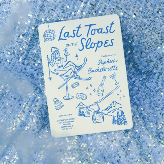 Skibachelorette Party-route Laatste toast pistes Kaart