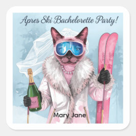 Skibachelorette Party Sticker Bride op de piste