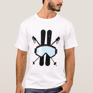 skibergen skiër wintersport t-shirt