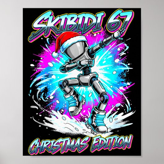 Skibidi 67 Christmas Edition Dance Poster (Voorkant)
