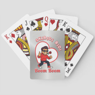 Skibidi Bidi Boom Boom Valentijnsdag Meme - Cartoo Pokerkaarten