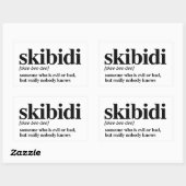 Skibidi-definitie Rechthoekige Sticker (Vel)