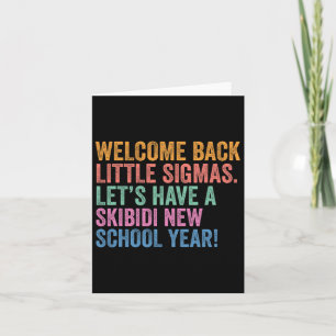 Skibidi Nieuw Schooljaar Welkom Terug Kleine Sigma Kaart
