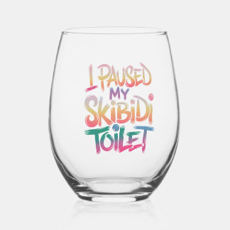 Skibidi-onderbrekingsmoment Wijnglas Zonder Voet