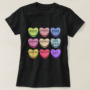 Skibidi Rizz Hearts Grappige Valentijn Meme Art T-shirt