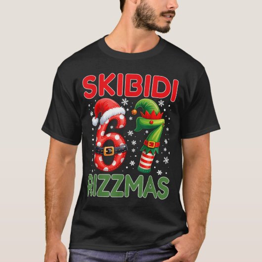 Skibidi Rizzmas 67 Christmas Six Seven Xmas Funny T-shirt (Voorkant)