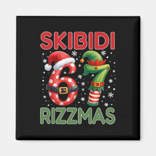 Skibidi Rizzmas 67 Kerstmis Zes Zeven Kerstmis Gra Magneet