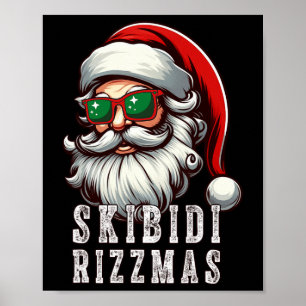 Skibidi Rizzmas Christmas Santa Claus Merry Rizz M Poster