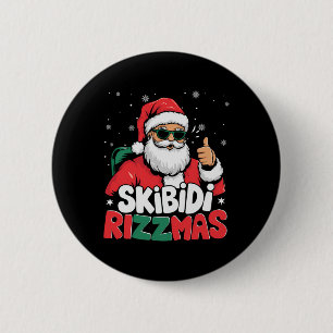 Skibidi Rizzmas Christmas Santa Claus Merry Rizz M Ronde Button 5,7 Cm