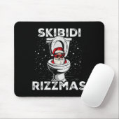 Skibidi Rizzmas Funny Toilet Santa White Elephant Muismat (Met muis)