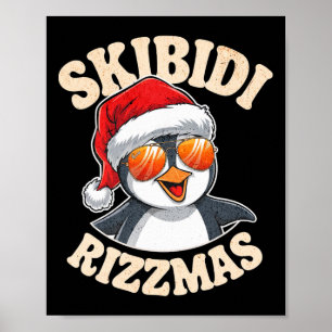Skibidi Rizzmas Grappige Gen Alpha Sla Christmas P Poster