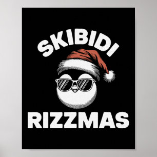 Skibidi Rizzmas Grappige Gen Alpha Sla Christmas P Poster