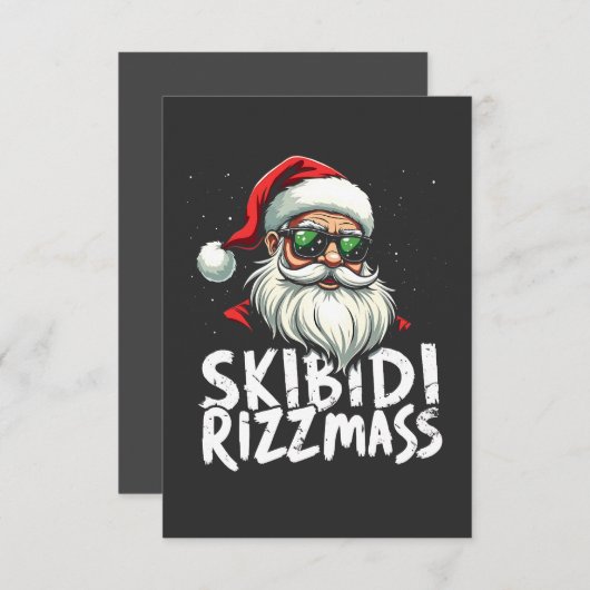Skibidi Rizzmas Grappige Gen Alpha Slaag Kerstmis Bedankkaart (Voorkant / Achterkant)