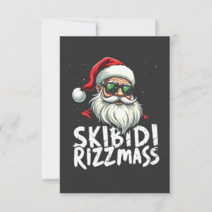 Skibidi Rizzmas Grappige Gen Alpha Slaag Kerstmis Bedankkaart