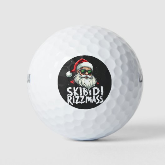 Skibidi Rizzmas Grappige Gen Alpha Slaag Kerstmis  Golfballen (Voorkant)