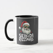 Skibidi Rizzmas Grappige Gen Alpha Slaag Kerstmis Mok (Links)