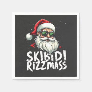 Skibidi Rizzmas Grappige Gen Alpha Slang Kerstmis Servet