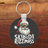 Skibidi Rizzmas Grappige Gen Alpha Slang Kerstmis Sleutelhanger (Voorkant)