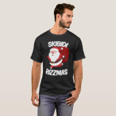Skibidi Rizzmas Grappige Kerstman Kerstmis T-shirt (Voorkant volledig)