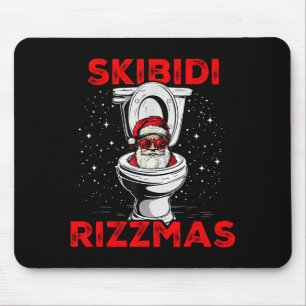 Skibidi Rizzmas Grappige Kerstman Toilet Witte Oli Muismat