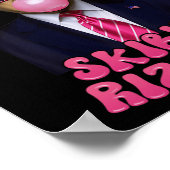 Skibidi Rizzmas Kerst Roze Trump Bubble Gum Ch Poster (Hoek)